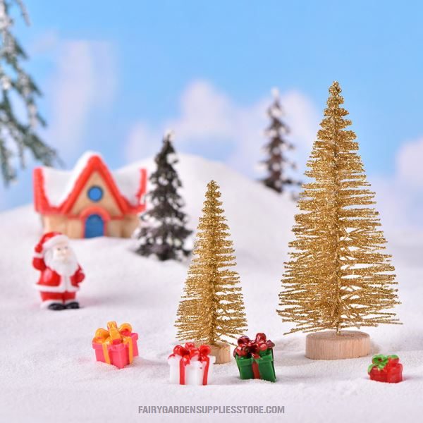 Fairy Garden Plants Artificial Christmas Tree Terrariums Fairy Garden Pine Tree Crafts Building Landscaping Fairy Garden Accessories Supplies